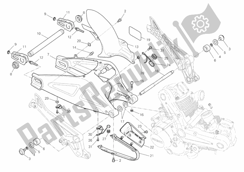 Wszystkie części do Rami? Wahad? Owe Ducati Monster 659 ABS Australia 2012